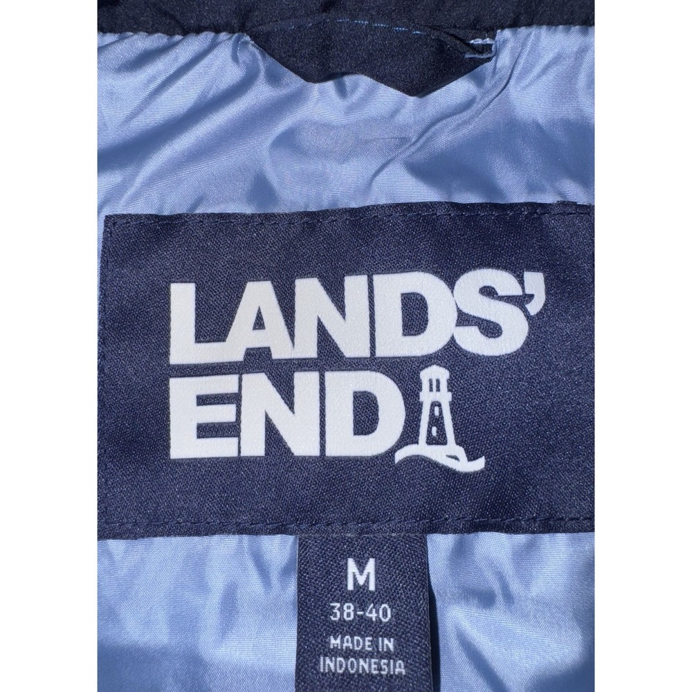 Lands End NWT Mens Navy FP 600 Allied Feather and Down Zipper Puffer Vest Sz Med - Picture 9 of 13